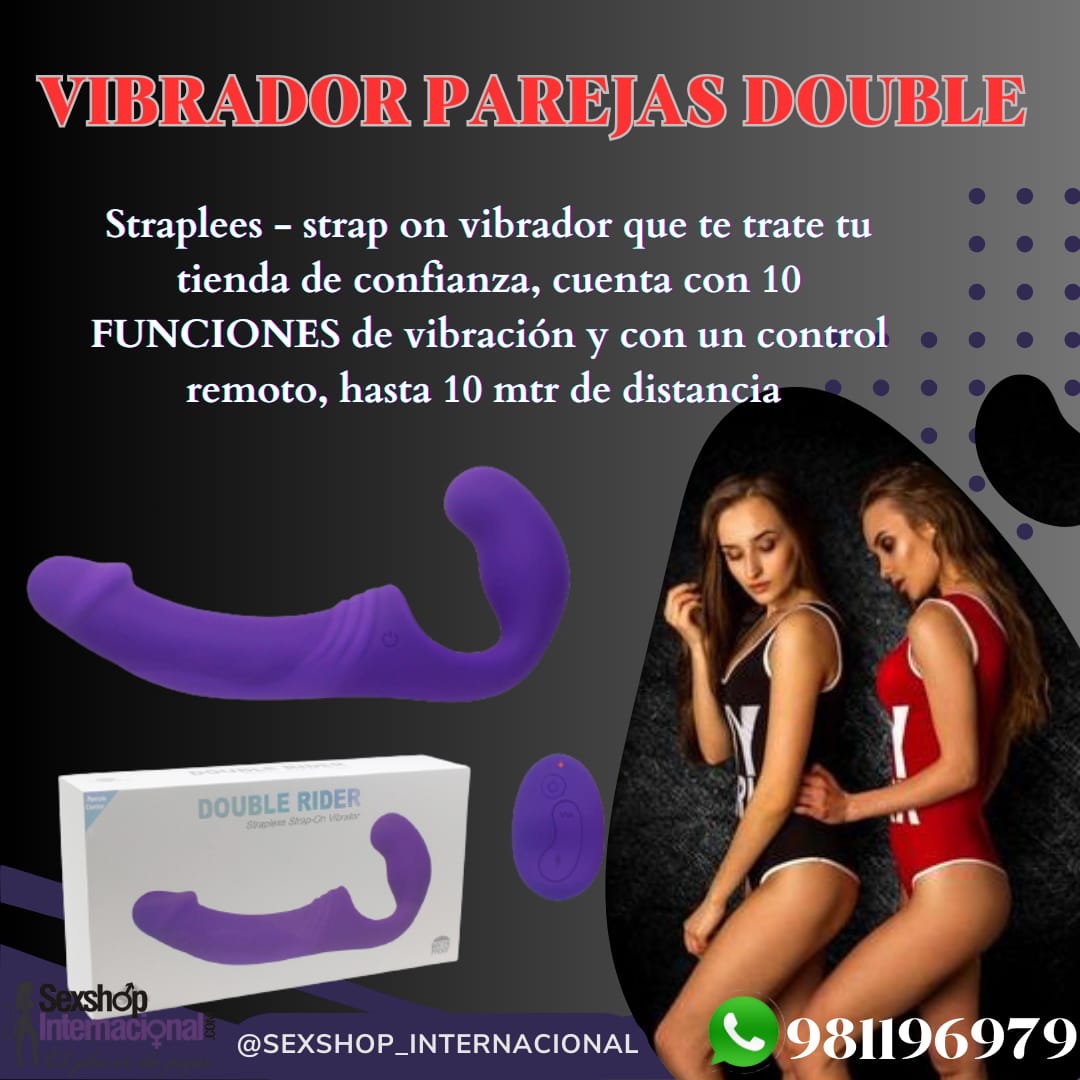 VIBRADOR DOBLE PENETRACION-SILICONA-A CONTROL REMOTO-SEXSHOP LIMA 971890151 